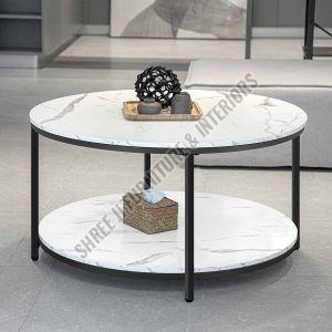 Round Microcement Elements Coffee Table